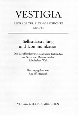 Cover: Haensch, Rudolf, Selbstdarstellung und Kommunikation