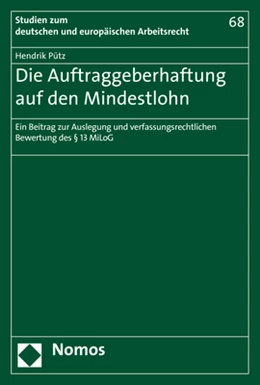 Abbildung von Pütz | Die Auftraggeberhaftung auf den Mindestlohn | 1. Auflage | 2018 | 68 | beck-shop.de
