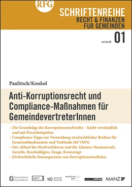 Abbildung von Koukol / Paulitsch | Anti-Korruptionsrecht und Compliance Maßnahmen für GemeindevertreterInnen | 1. Auflage | 2018 | beck-shop.de