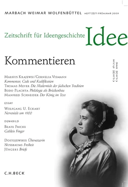 Abbildung von Zeitschrift für Ideengeschichte Heft III/1 Frühjahr 2009: Kommentieren | 1. Auflage | 2009 | beck-shop.de