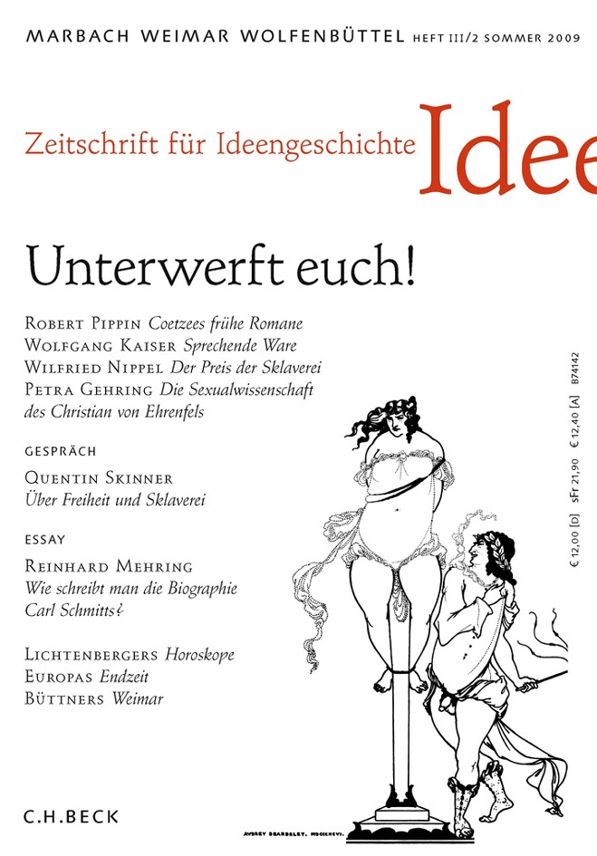 Cover:, Zeitschrift für Ideengeschichte Heft III/2 Sommer 2009: Unterwerft euch!