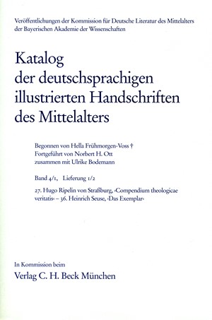 Cover: , Katalog der deutschsprachigen illustrierten Handschriften des Mittelalters Band 4/1, Lfg. 1/2: 27-36