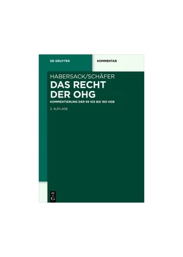 Abbildung von Habersack / Schäfer | Das Recht der OHG | 2. Auflage | 2019 | beck-shop.de