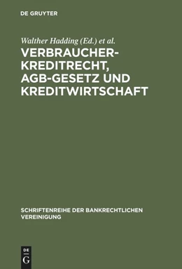 Abbildung von Hadding / Hopt | Verbraucherkreditrecht, AGB-Gesetz und Kreditwirtschaft | 1. Auflage | 1991 | 1 | beck-shop.de