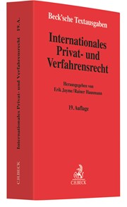 Internationales Privat und Verfahrensrecht Rechtsstand 1 Septeber 2018 Becksche Textausgaben PDF