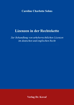 Abbildung von Sohns | Lizenzen in der Rechtekette | 1. Auflage | 2018 | 149 | beck-shop.de