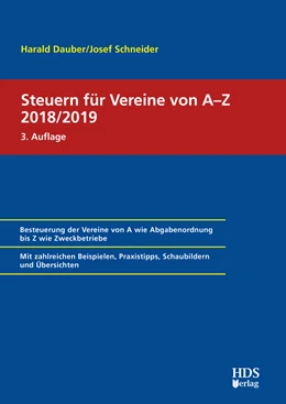 Abbildung von Dauber / Schneider | Steuern für Vereine von A-Z 2018/2019 | 3. Auflage | 2018 | beck-shop.de
