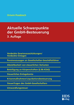 Abbildung von Posdziech | Aktuelle Schwerpunkte der GmbH-Besteuerung | 3. Auflage | 2019 | beck-shop.de