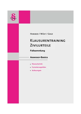 Abbildung von Hemmer / Wüst | Klausurentraining Zivilurteile | 18. Auflage | 2018 | beck-shop.de