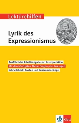 Abbildung von Lektürehilfen Lyrik des Expressionismus | 1. Auflage | 2018 | beck-shop.de