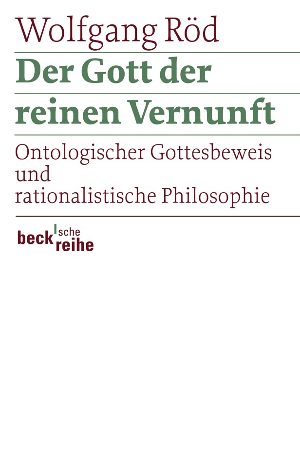Cover: Röd, Wolfgang, Der Gott der reinen Vernunft