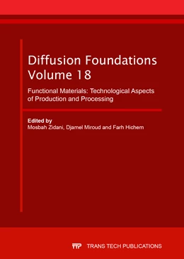 Abbildung von Zidani / Miroud | Diffusion Foundations Vol. 18 | 1. Auflage | 2018 | beck-shop.de