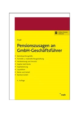 Abbildung von Pradl | Pensionszusagen an GmbH-Geschäftsführer | 4. Auflage | 2019 | beck-shop.de