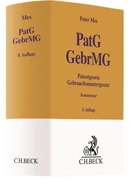 Abbildung von Mes | Patentgesetz, Gebrauchsmustergesetz: PatG, GebrMG | 5. Auflage | 2020 | beck-shop.de