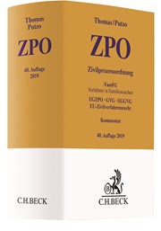 Zivilprozessordnung: ZPO | Thomas / Putzo | 40. Auflage, 2019 | Buch (Cover)