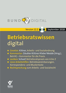 Abbildung von Däubler / Kittner | Betriebsratswissen digital Version 12.2 | 12. Auflage | 2018 | beck-shop.de