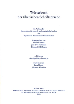 Abbildung von Wörterbuch der tibetischen Schriftsprache 06. Lieferung | 1. Auflage | 2009 | Lieferung 6. | beck-shop.de