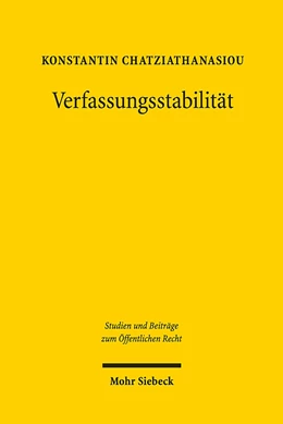 Abbildung von Chatziathanasiou | Verfassungsstabilität | 1. Auflage | 2019 | 39 | beck-shop.de