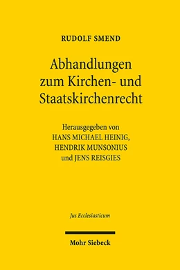 Abbildung von Heinig / Munsonius | Abhandlungen zum Kirchen- und Staatskirchenrecht | 1. Auflage | 2019 | 119 | beck-shop.de
