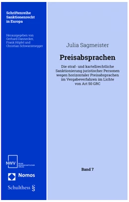 Abbildung von Sagmeister | Preisabsprachen | 1. Auflage | 2018 | beck-shop.de