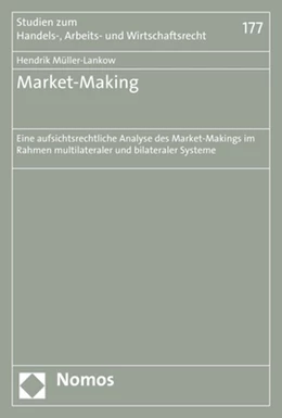 Abbildung von Müller-Lankow | Market-Making | 1. Auflage | 2018 | 177 | beck-shop.de