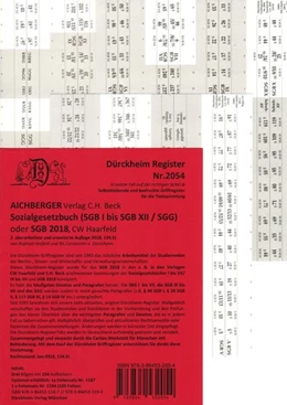 Abbildung von Dürckheim | Dürckheim-Register - Sozialgesetzbuch (Aichberger) | 2. Auflage | 2018 | beck-shop.de