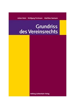Abbildung von Heini / Portmann | Grundriss des Vereinsrechts | 1. Auflage | 2009 | beck-shop.de
