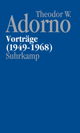 Abbildung von Adorno / Schwarz | Nachgelassene Schriften. Abteilung V: Vorträge und Gespräche | 2. Auflage | 2019 | beck-shop.de