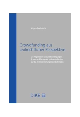 Abbildung von Fritschi | Crowdfunding aus zivilrechtlicher Perspektive | 1. Auflage | 2019 | beck-shop.de