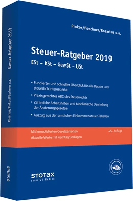 Abbildung von Pinkos / Püschner | Steuer-Ratgeber 2019 | 46. Auflage | 2019 | beck-shop.de
