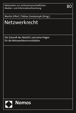 Abbildung von Eifert / Gostomzyk | Netzwerkrecht | 1. Auflage | 2018 | 80 | beck-shop.de