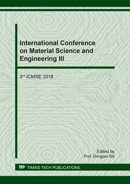 Abbildung von Shi | International Conference on Material Science and Engineering III | 1. Auflage | 2018 | Volume 783 | beck-shop.de