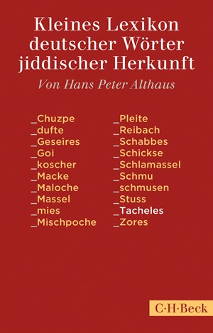 Cover: , Kleines Lexikon deutscher Wörter jiddischer Herkunft