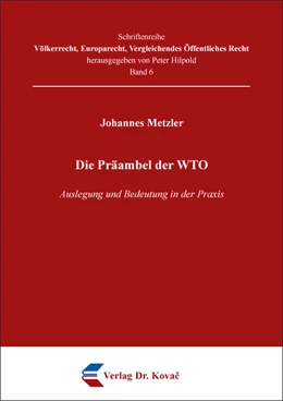 Abbildung von Metzler | Die Präambel der WTO | 1. Auflage | 2019 | 6 | beck-shop.de