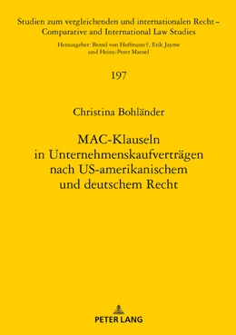 Abbildung von Bohländer | MAC-Klauseln in Unternehmenskaufverträgen nach US-amerikanischem und deutschem Recht | 1. Auflage | 2018 | 197 | beck-shop.de