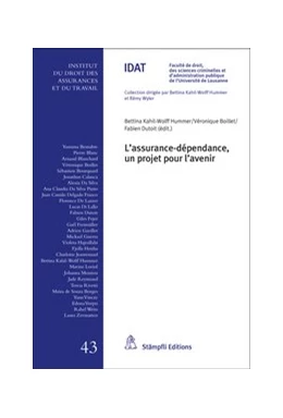 Abbildung von Kahil-Wolff Hummer / Boillet | L'assurance dépendance, un projet pour l'avenir | 1. Auflage | 2018 | 43 | beck-shop.de