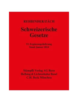 Abbildung von Zäch / Rehbinder | Schweizerische Gesetze | 1. Auflage | 2014 | beck-shop.de