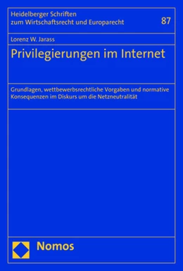 Abbildung von Jarass | Privilegierungen im Internet | 1. Auflage | 2019 | 87 | beck-shop.de
