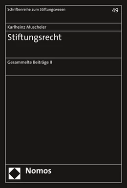 Abbildung von Muscheler | Stiftungsrecht | 1. Auflage | 2019 | 49 | beck-shop.de