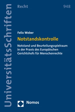Abbildung von Weber | Notstandskontrolle | 1. Auflage | 2019 | 948 | beck-shop.de