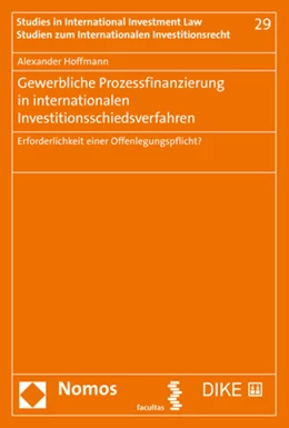Abbildung von Hoffmann | Gewerbliche Prozessfinanzierung in internationalen Investitionsschiedsverfahren | 1. Auflage | 2019 | beck-shop.de