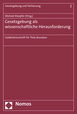 Abbildung von Kloepfer | Gesetzgebung als wissenschaftliche Herausforderung | 2. Auflage | 2018 | 2 | beck-shop.de