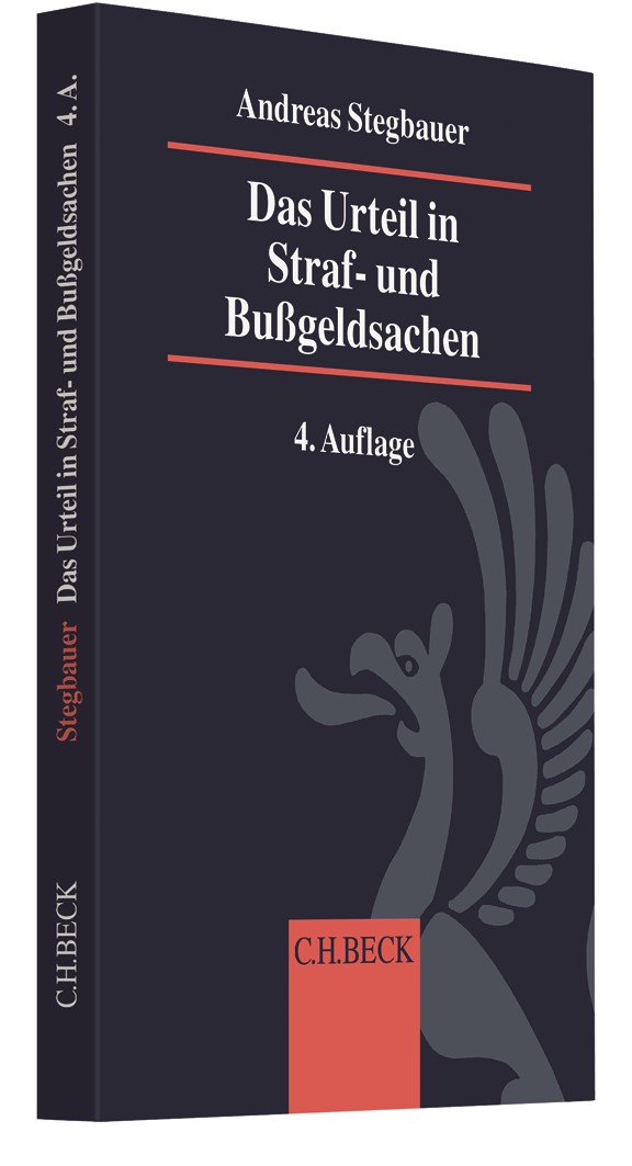 Stegbauer Das Urteil In Straf Und Bussgeldsachen 4 Auflage 2019 Beck Shop De