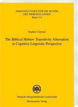 Abbildung von Coleman | The Biblical Hebrew Transitivity Alternation in Cognitive Linguistic Perspective | 1. Auflage | 2018 | beck-shop.de