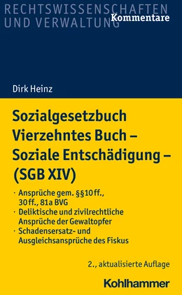Abbildung von Heinz | Sozialgesetzbuch Vierzehntes Buch - Soziale Entschädigung - (SGB XIV) | 2. Auflage | 2022 | beck-shop.de