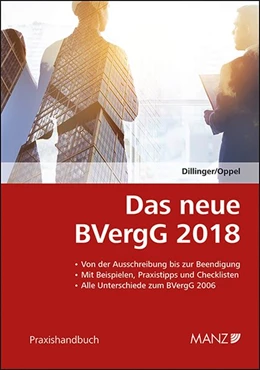 Abbildung von Dillinger / Oppel | Das neue BVergG 2018 | 1. Auflage | 2018 | beck-shop.de