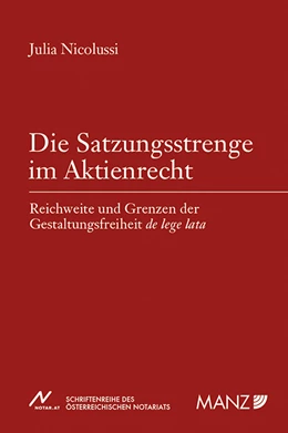 Abbildung von Nicolussi | Die Satzungsstrenge im Aktienrecht | 1. Auflage | 2018 | 63 | beck-shop.de