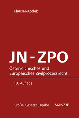 Abbildung von Klauser / Kodek | Jurisdiktionsnorm und Zivilprozessordnung JN-ZPO | 18. Auflage | 2018 | 6 | beck-shop.de