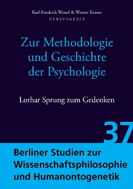 Abbildung von Wessel / Krause | Zur Methodologie und Geschichte der Psychologie | 1. Auflage | 2018 | 37 | beck-shop.de
