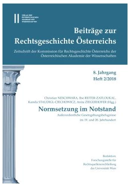 Abbildung von Neschwarara / Reiter-Zatloukal | Beiträge zur Rechtsgeschichte Österreichs 8. Jahrgang Band 2./2018 | 1. Auflage | 2018 | 8/2 | beck-shop.de